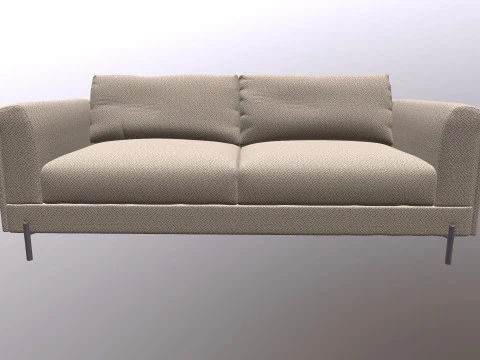 Limari Home Rodolphe abric Upholstered Sofa 3D Model