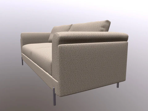 Limari Home Rodolphe abric Upholstered Sofa 3D Model