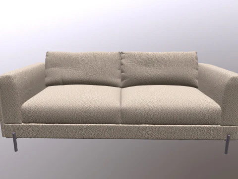 Limari Home Rodolphe abric Upholstered Sofa 3D Model