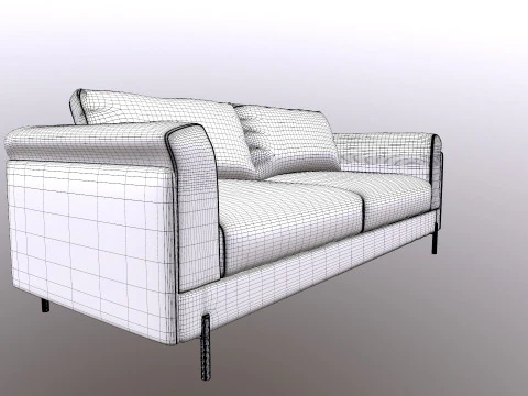 Limari Home Rodolphe abric Upholstered Sofa 3D Model