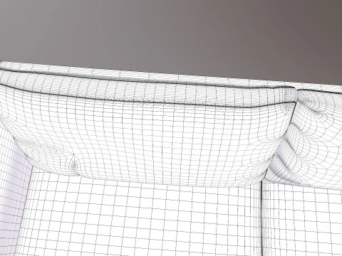 Limari Home Rodolphe abric Upholstered Sofa 3D Model