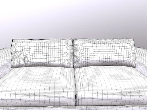 Limari Home Rodolphe abric Upholstered Sofa 3D Model