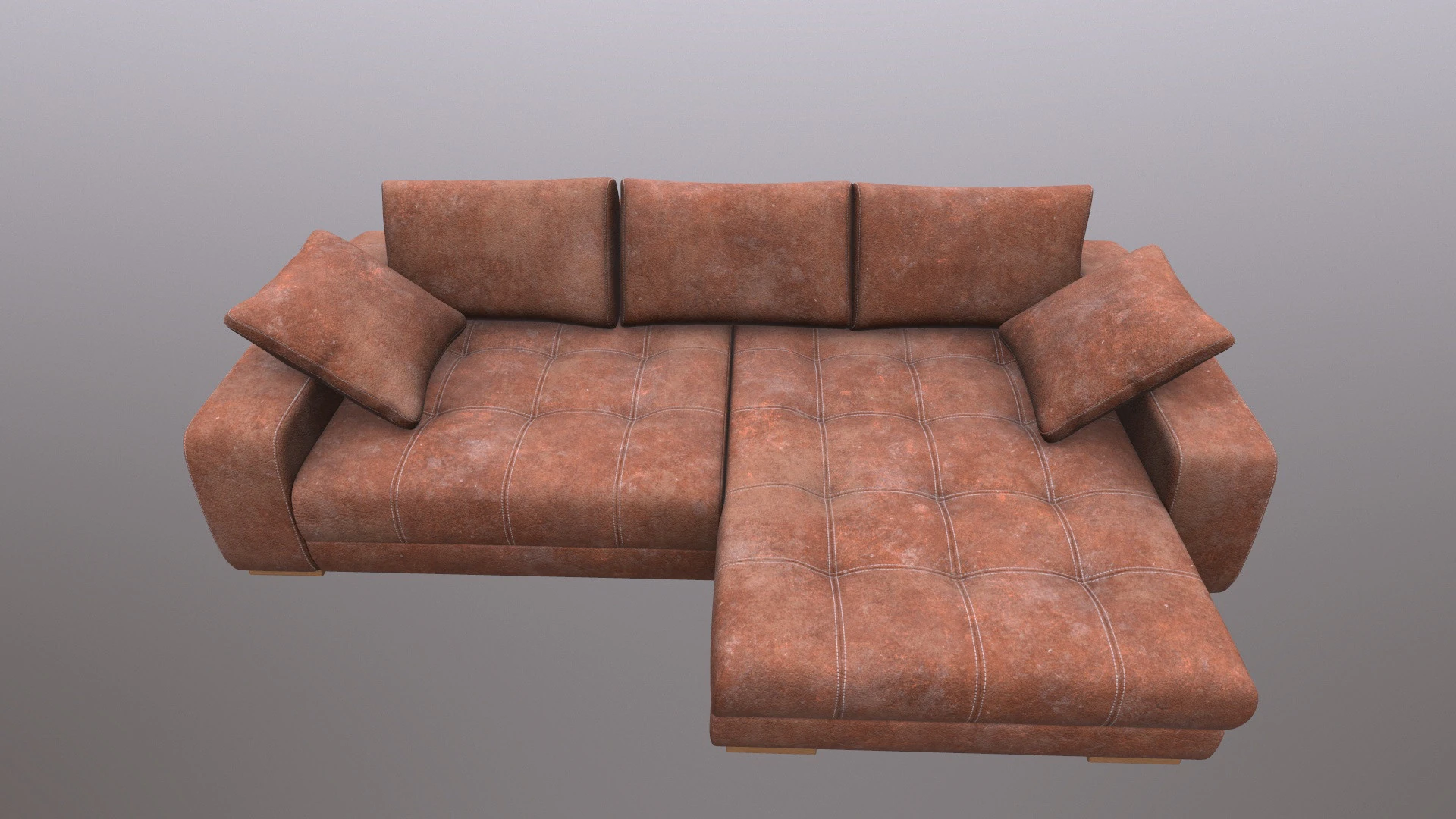 Modern Stylish Corner Sofa 3D Model .c4d .max .obj .3ds .fbx .stl .blend 