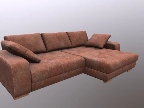 Modern Stylish Corner Sofa 3D Model