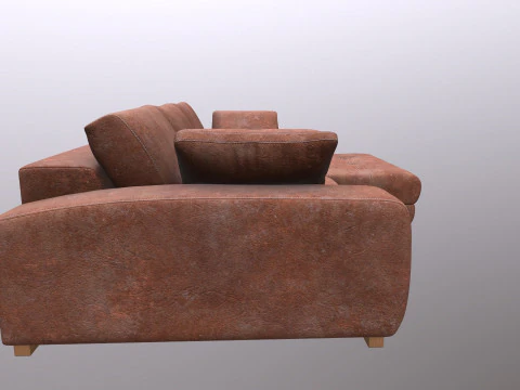 Modern Stylish Corner Sofa 3D Model