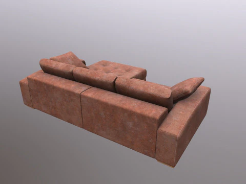 Modern Stylish Corner Sofa 3D Model