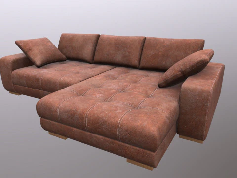 Modern Stylish Corner Sofa 3D Model