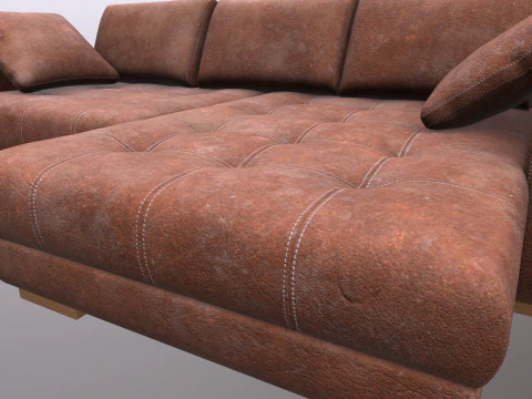 Modern Stylish Corner Sofa 3D Model