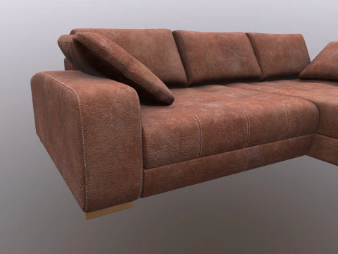 Modern Stylish Corner Sofa 3D Model