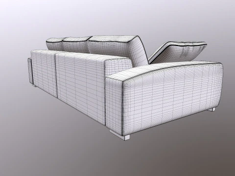 Modern Stylish Corner Sofa 3D Model
