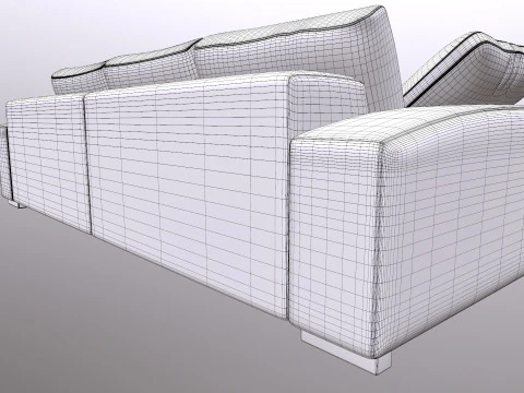 Modern Stylish Corner Sofa 3D Model