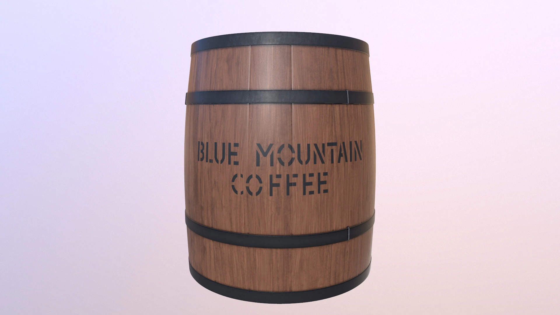 Wooden Barrel Coffee 3D Model .c4d .max .obj .3ds .fbx .stl .blend 