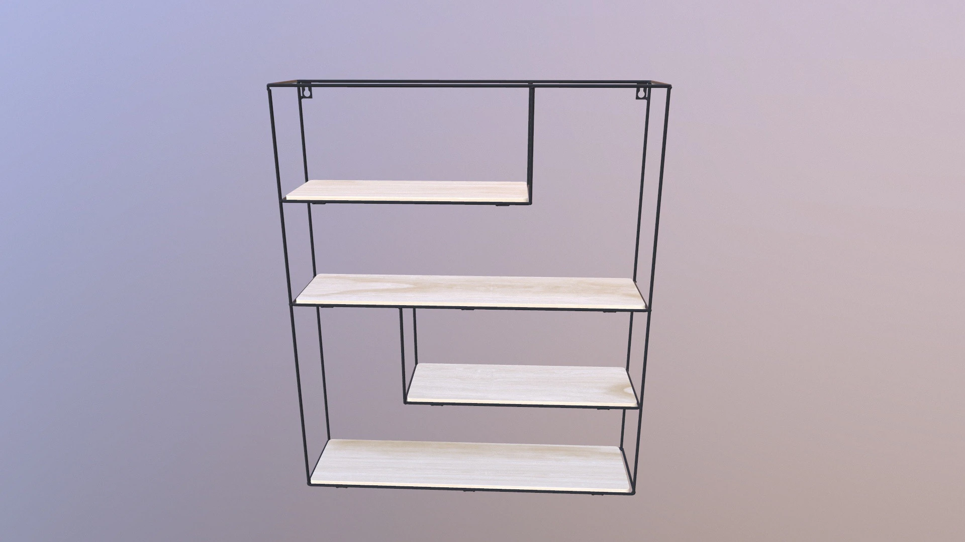 Wall Shelf Unit 3D Model .c4d .max .obj .3ds .fbx .stl .blend 