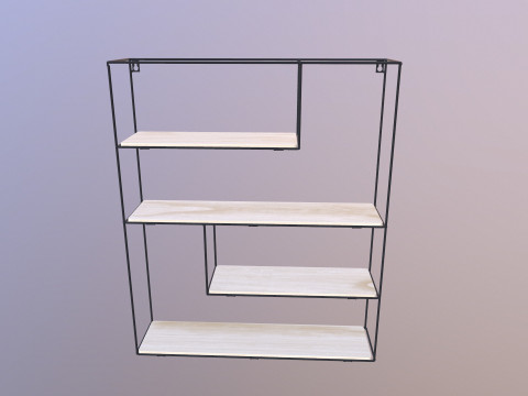 दीवार शेल्फ इकाई 3D मॉडल