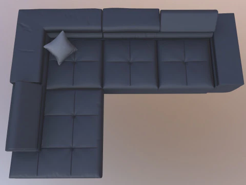 L Shaped Sofa Set 3D Model