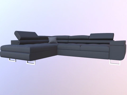 L Shaped Sofa Set 3D Model