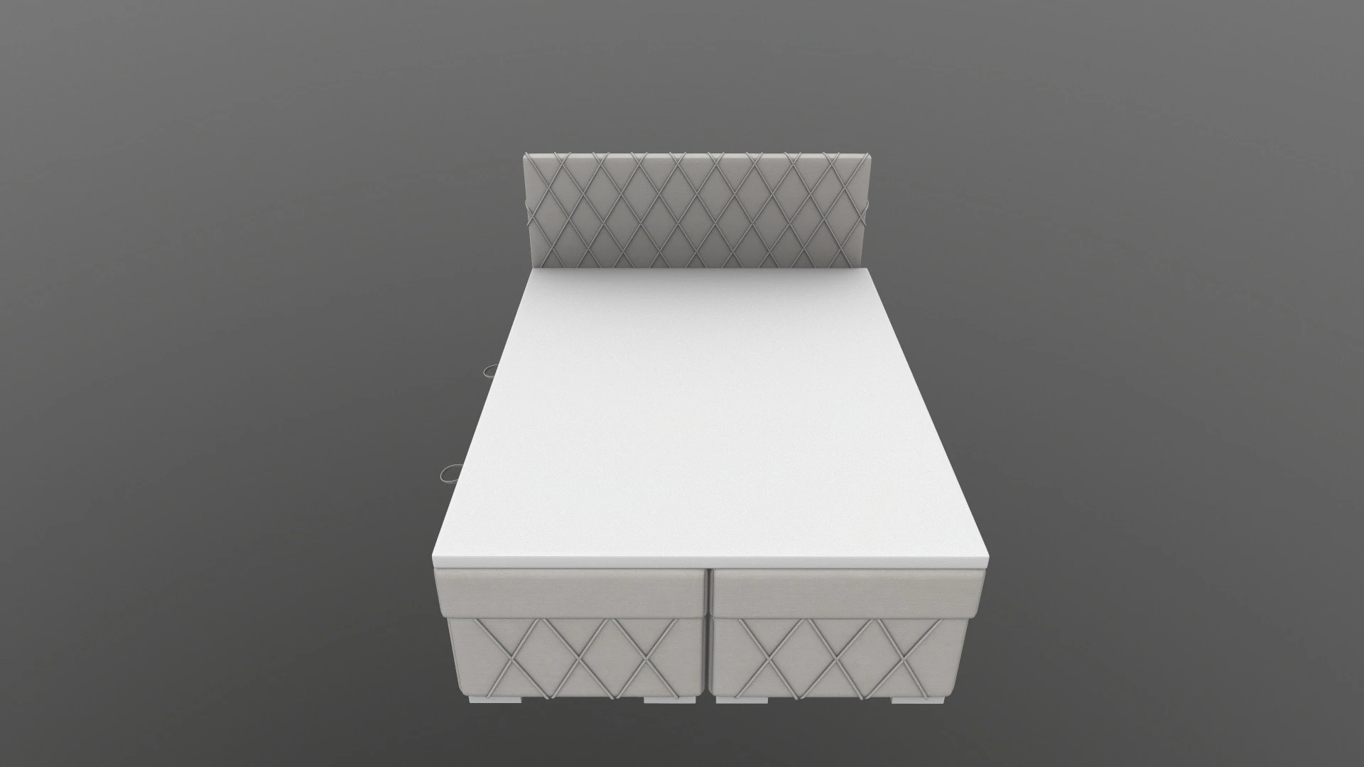 Continental bed Elle 3D Model .c4d .max .obj .3ds .fbx .stl .blend