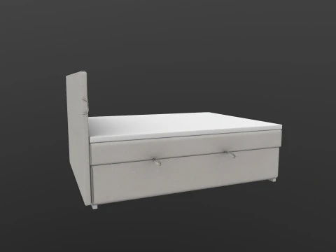 Continental bed Elle 3D Model