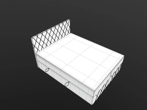 Continental bed Elle 3D Model