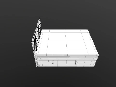 Continental bed Elle 3D Model