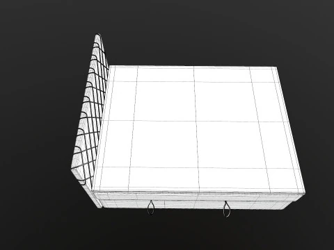 Continental bed Elle 3D Model