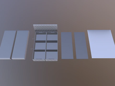 Continental bed Elle 3D Model