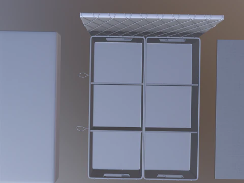 Continental bed Elle 3D Model