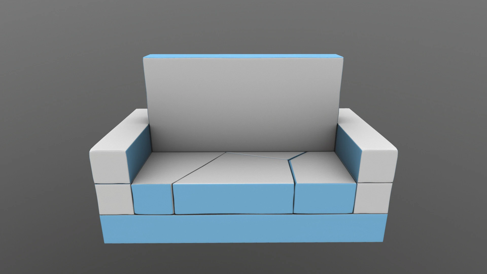 Sofa Cum Bed 3D Model .c4d .max .obj .3ds .fbx .stl .blend 