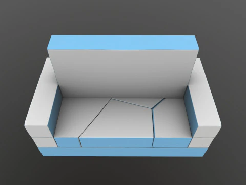 Sofa Cum Bed 3D Model
