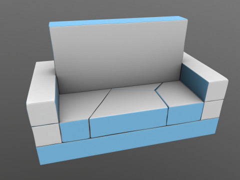 Canap&eacute; et lit Modèle 3D