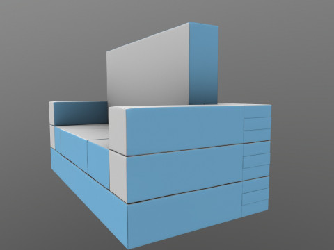 Canap&eacute; et lit Modèle 3D