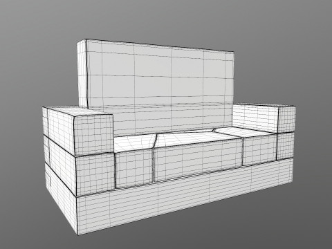 Canap&eacute; et lit Modèle 3D