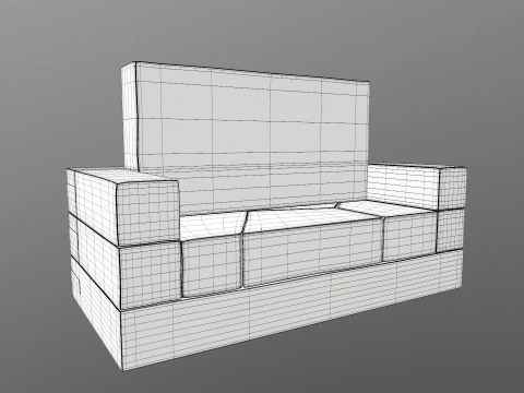 Sofa Cum Bed 3D Model