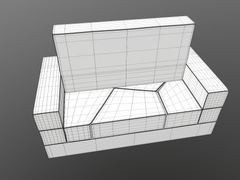 Canap&eacute; et lit Modèle 3D