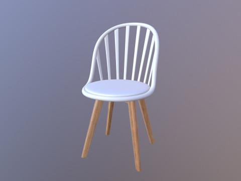 लकड़ी की कुर्सी 3D मॉडल