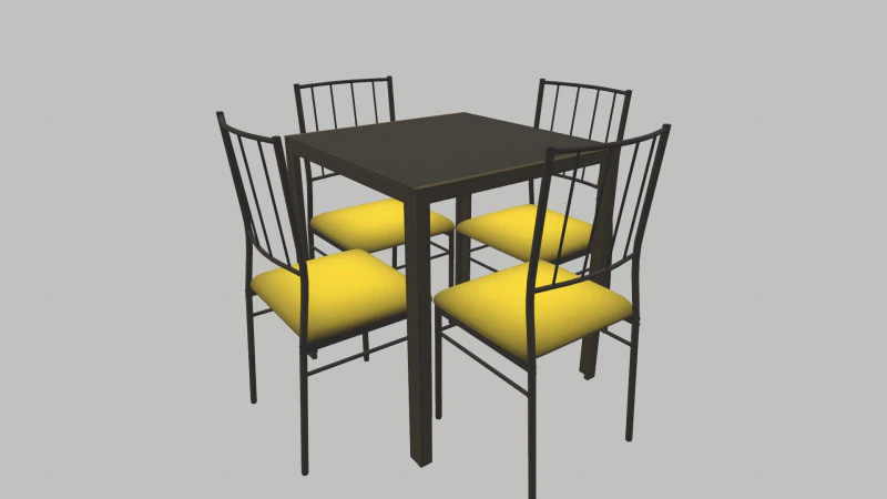 Meja makan Model 3D .c4d .max .obj .3ds .fbx .stl .blend 