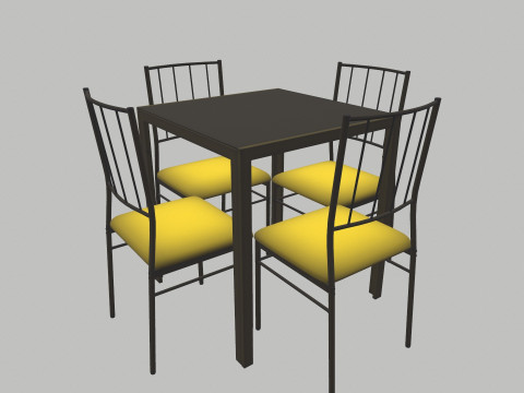 खाने की मेज़ 3D मॉडल