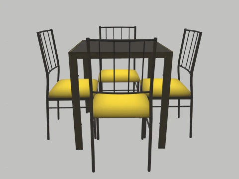 Meja makan Model 3D