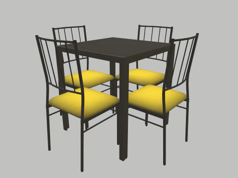 Meja makan Model 3D