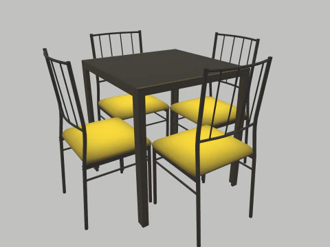 Meja makan Model 3D