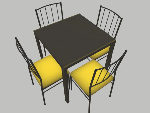 Meja makan Model 3D