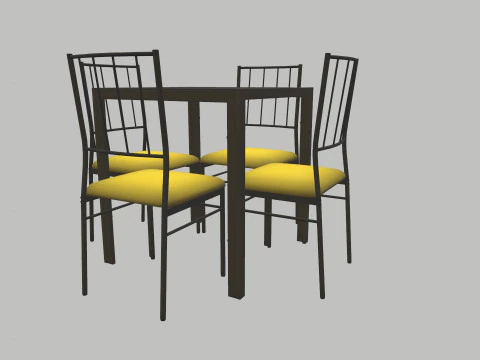Meja makan Model 3D