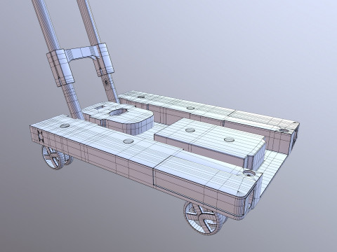 Folding Cart Dolly 3D Model