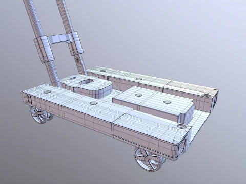Klappbarer Wagenwagen 3D Modell