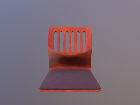 Japanese Seat Chair 3D Model