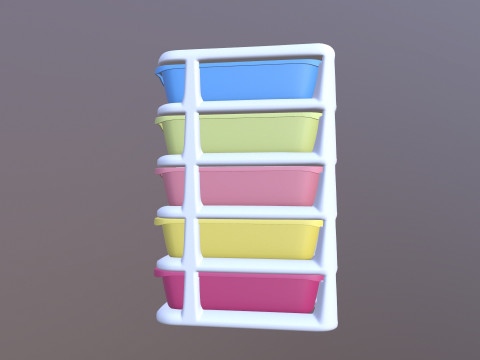 Tiroir de bureau organisateur en plastique Modèle 3D