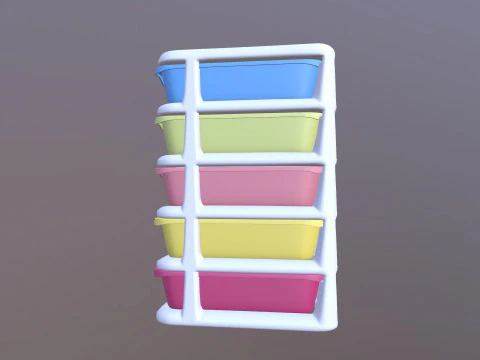 Plastic Organizer Desktop Drawer 3D Model