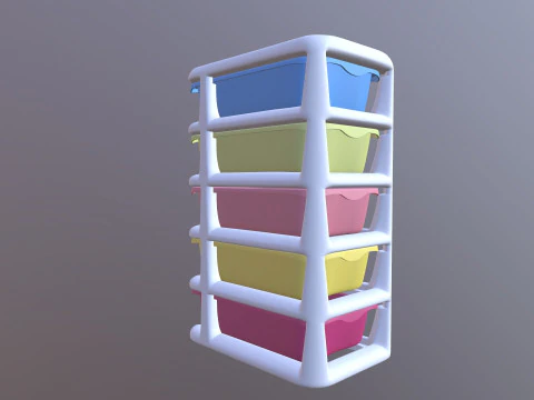 Plastic Organizer Desktop Drawer 3D Model