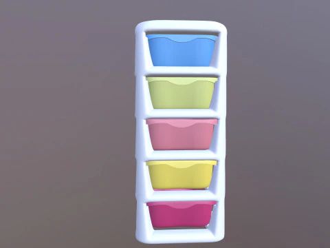 Plastic Organizer Desktop Drawer 3D Model