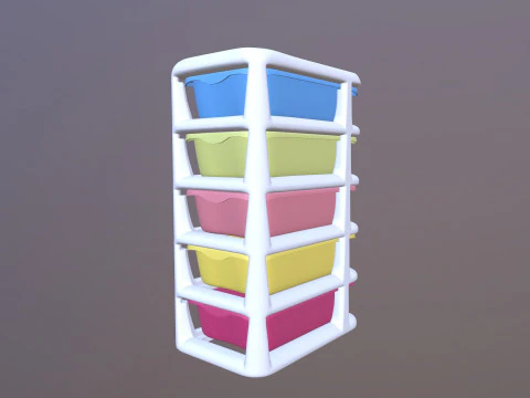 Plastic Organizer Desktop Drawer 3D Model